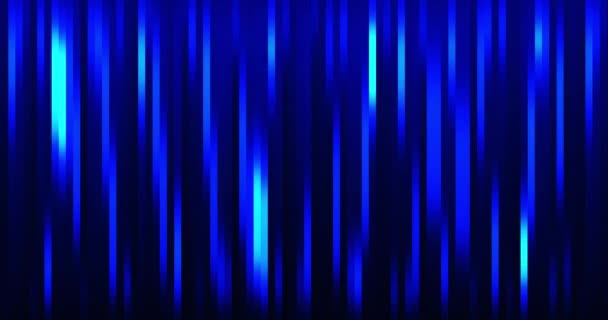 动态蓝色发光条纹设计 具有垂直线的抽象背景 未来主义概念 3D动画 — 图库视频影像