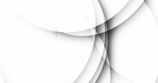 Fond Abstrait Blanc Propre Avec Des Cercles Tournant Animation Boucle — Video