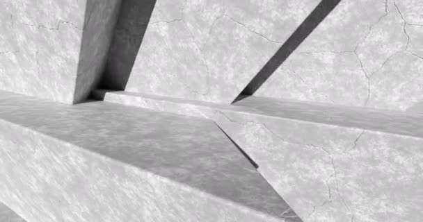 Formas Geométricas Concretas Patrón Relieve Poligonal Estilo Industrial Fondo Abstracto — Vídeo de stock