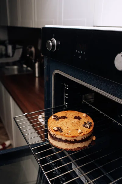 cake in the oven. High quality photocake in the oven