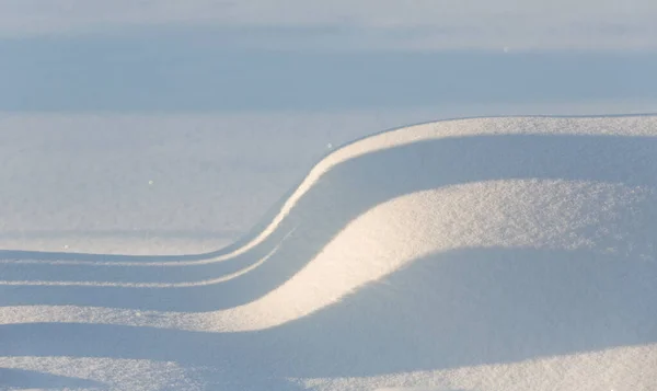 Some Light Shadows Snowdrift Sunny Day — Stock Photo, Image