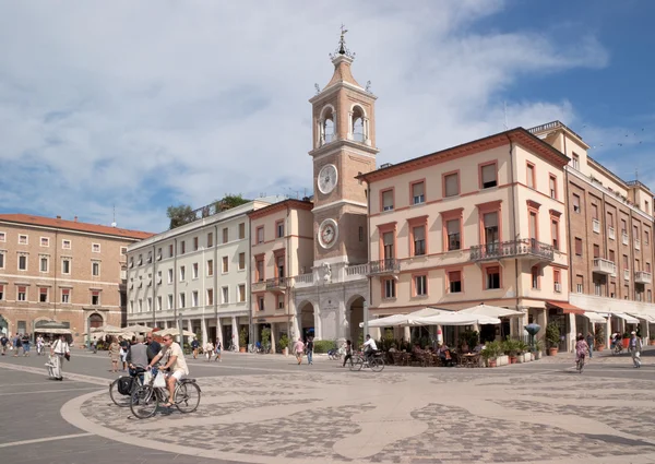 Tři mučedníků náměstí v rimini — Stock fotografie