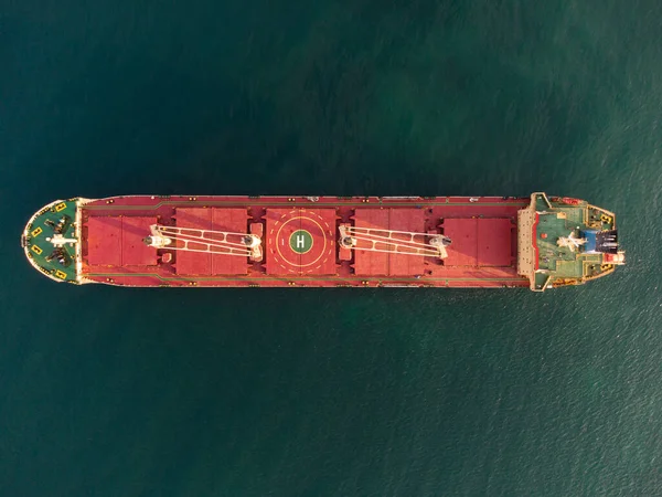 Large General Cargo Ship Top Aerial — Stock Photo, Image