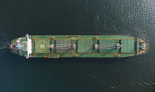 Великий Загальний Вантажний Корабель Танкер Наливний Авіаносець Вигляд Повітря — стокове фото