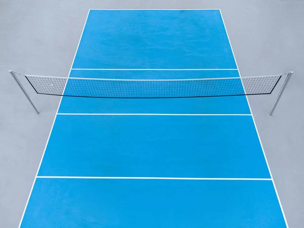 Tenis Mavi Kortu Dronet Ten Hava Görüntüsü — Stok fotoğraf