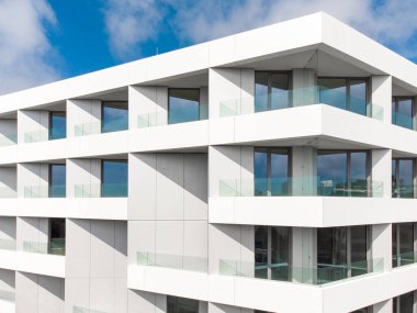 Modern ofis ya da konut arka planı, hava manzarası