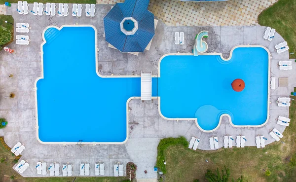 Luftaufnahme Vom Schwimmbad Hotel — Stockfoto