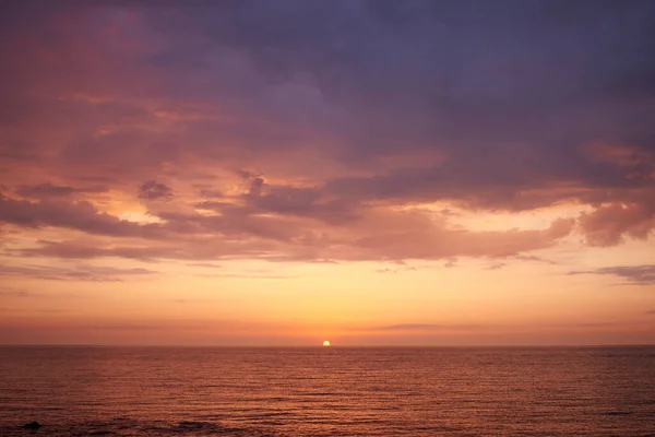 Beau Paysage Nuageux Sur Mer Lever Soleil Jour Été — Photo