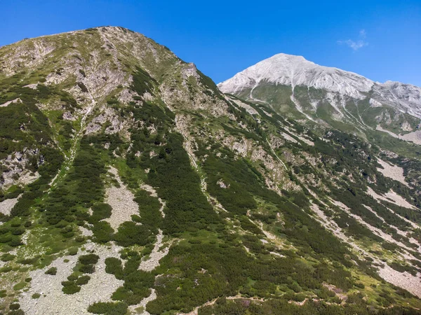 Aerial Top View Pirin Mountains Summer Day Bansko Bulgaria — Stockfoto