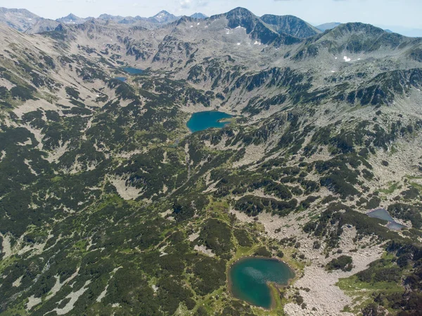 Aerial Top View Lake Pirin Mountains Blue Clear Water Bansko — Stock Fotó