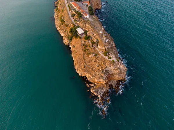 Aerial Top View Cape Kaliakra Black Sea Shore Bulgaria — 图库照片