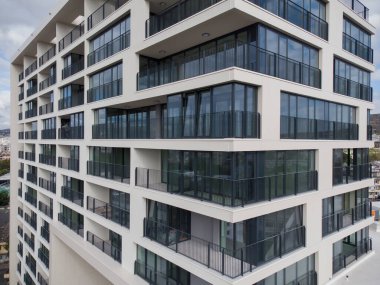 Modern ofis ya da konut arka planı, hava manzarası