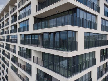 Modern ofis ya da konut arka planı, hava manzarası