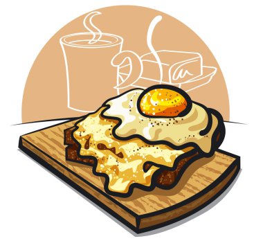 peynirli tost ile yumurta