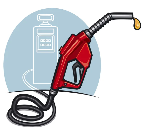 Pompa carburante con dispenser — Vettoriale Stock