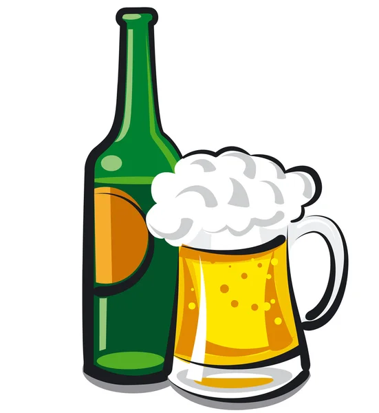 Bière fraîche — Image vectorielle