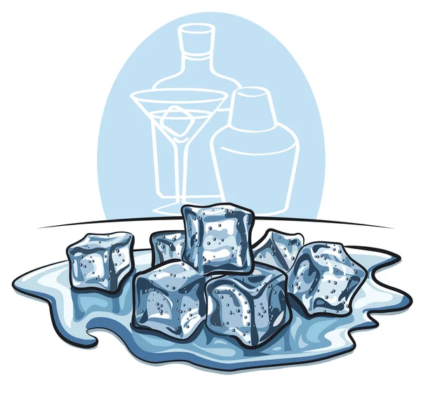 Cubes de glace — Image vectorielle