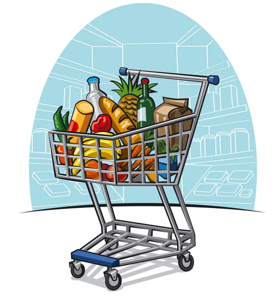 ürünleri ile alışveriş arabası