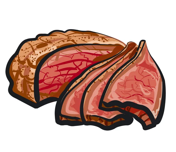 Rôti de boeuf — Image vectorielle