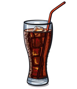 Glass of cola clipart