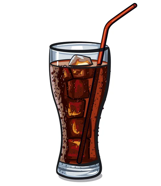 Verre de cola — Image vectorielle