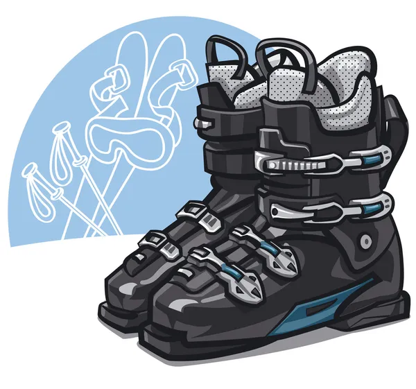 Skischoenen — Stockvector