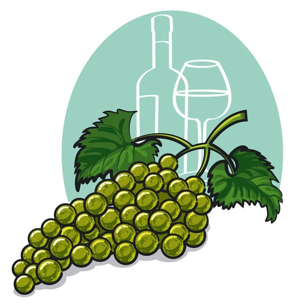 Uvas brancas maduras —  Vetores de Stock