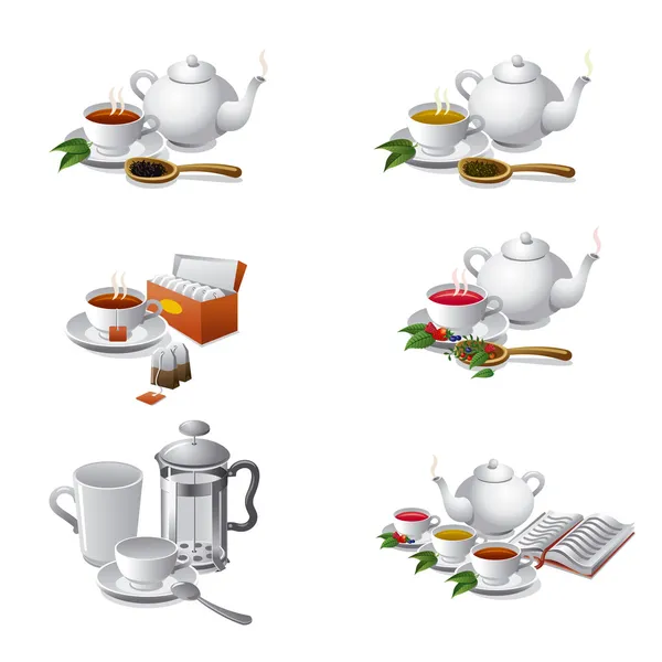 Tea web icons — Stock Vector