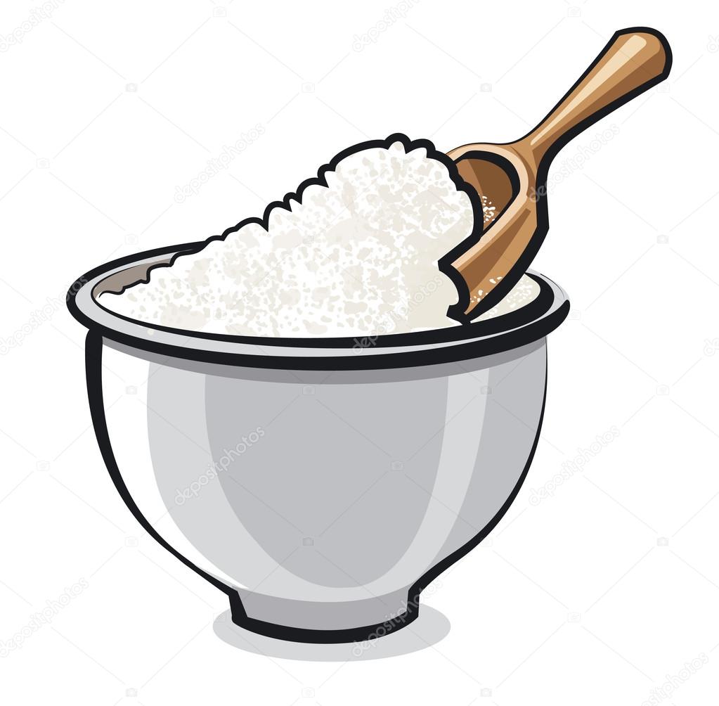 Flour in a bowl