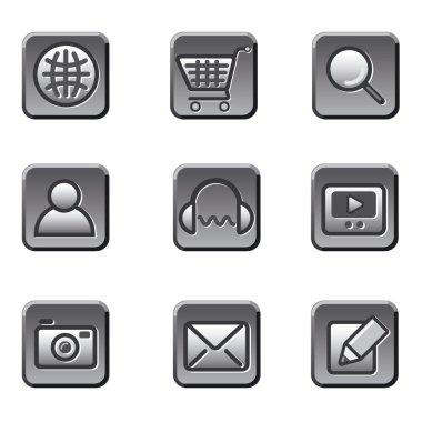 Web sitesi düğmeleri Icon set