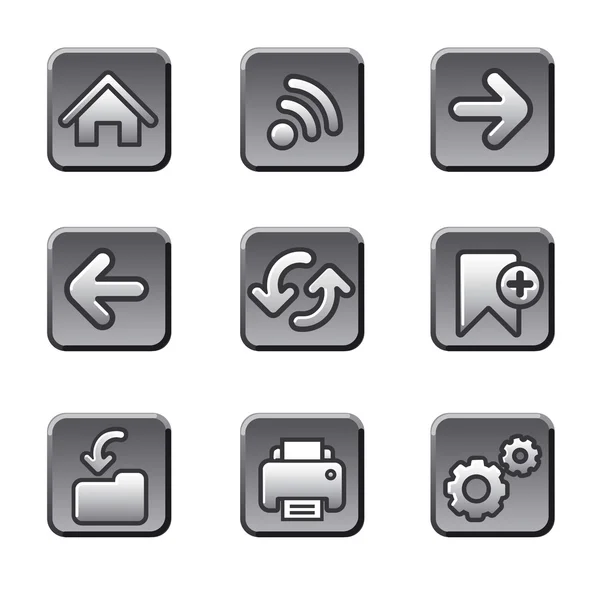 Web navigation buttons set — Stock Vector