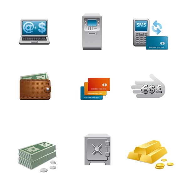 Banking icon set — Stock Vector