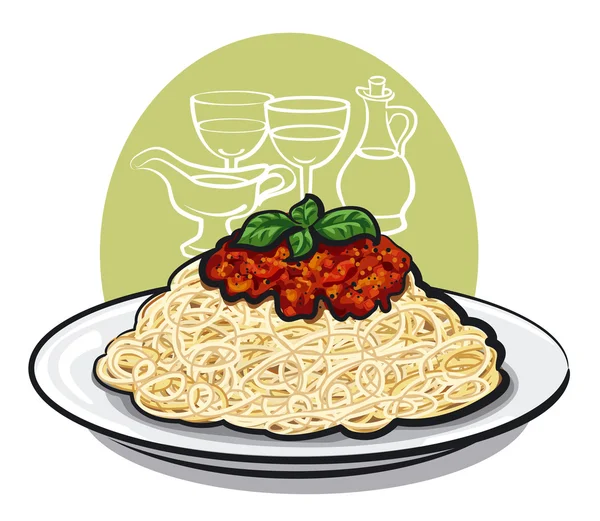 Spaghetti Bolognese — Stockvektor