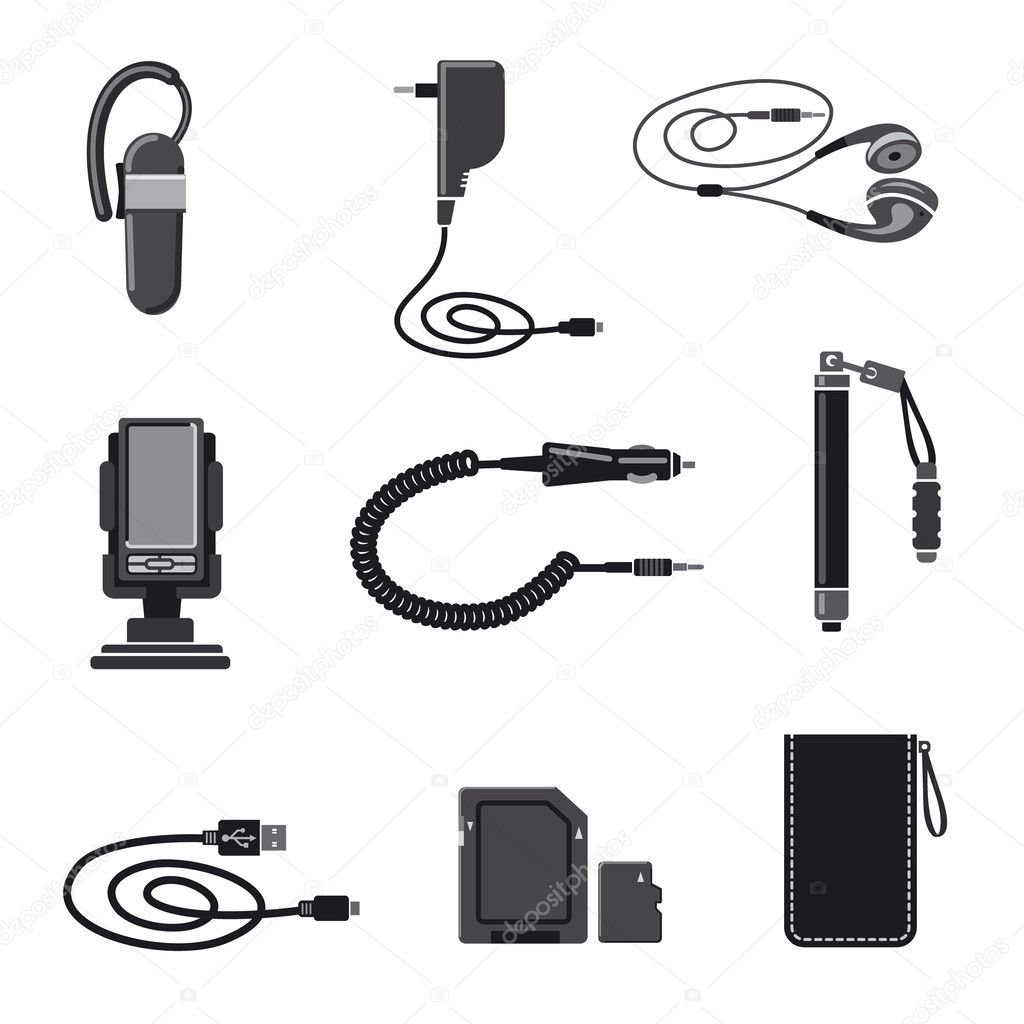 Mobile accessories Vector Art Stock Images | Depositphotos