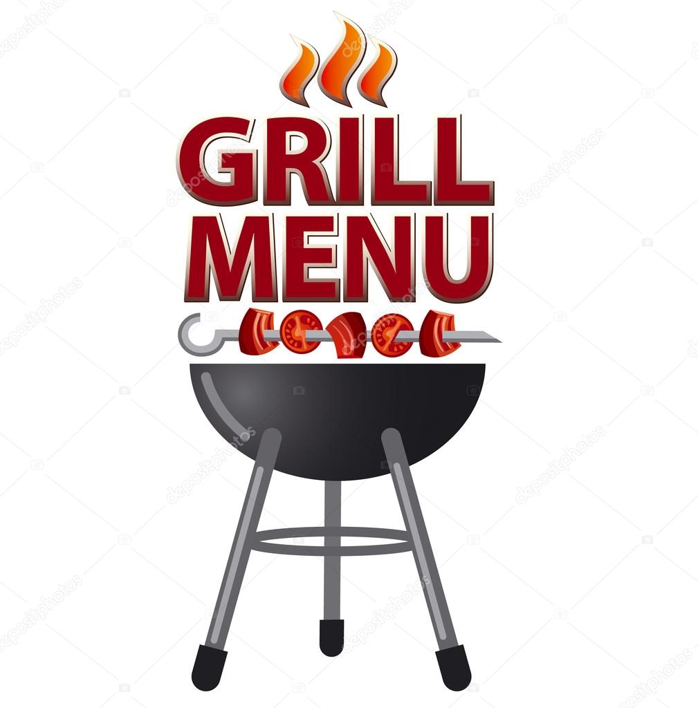 Grill menu card design