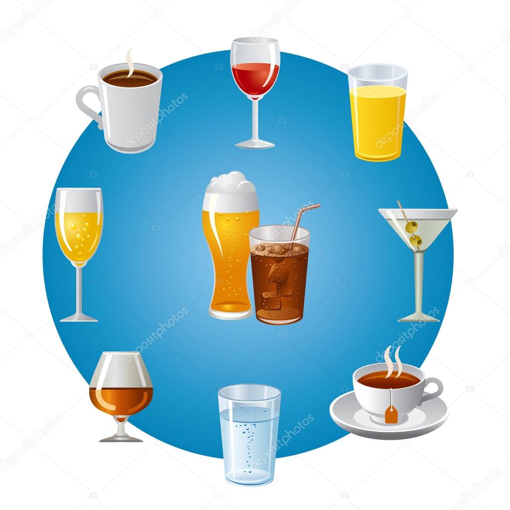 drinks icon set