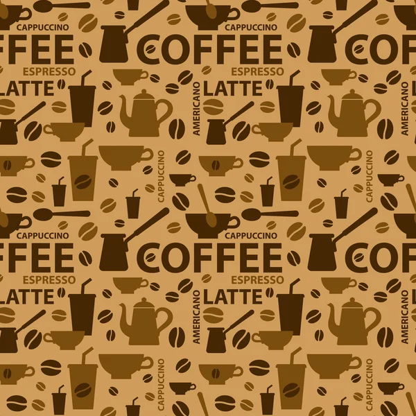 Patrón de café — Vector de stock