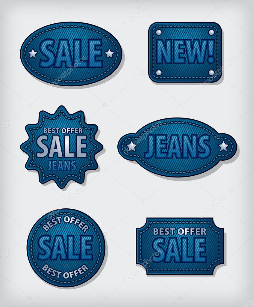 Jeans sale badges Stock Vector Image by ©olegtoka1967 31263697