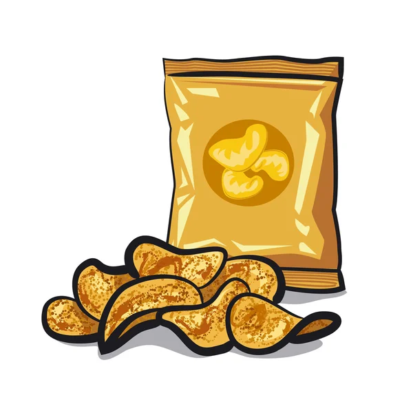 Patatas fritas — Vector de stock
