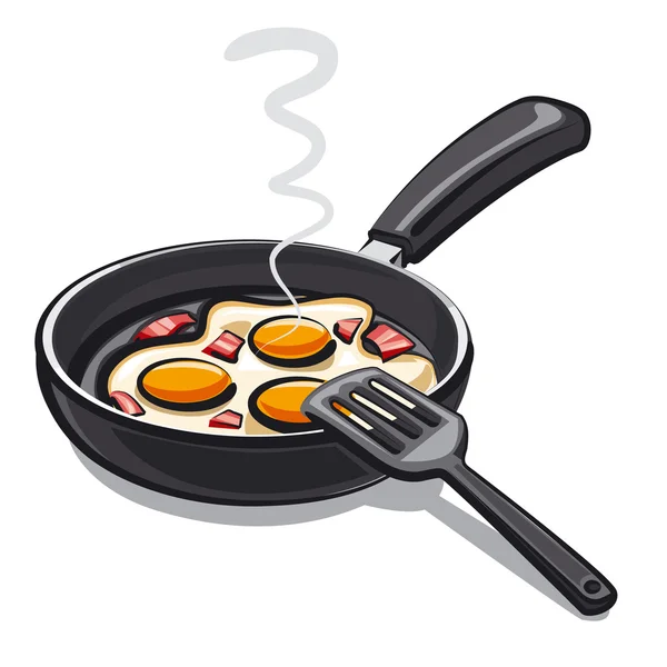 Fried eggs — Stock Vector