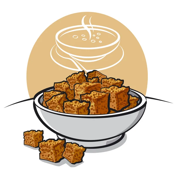 Croutons — Stockvector