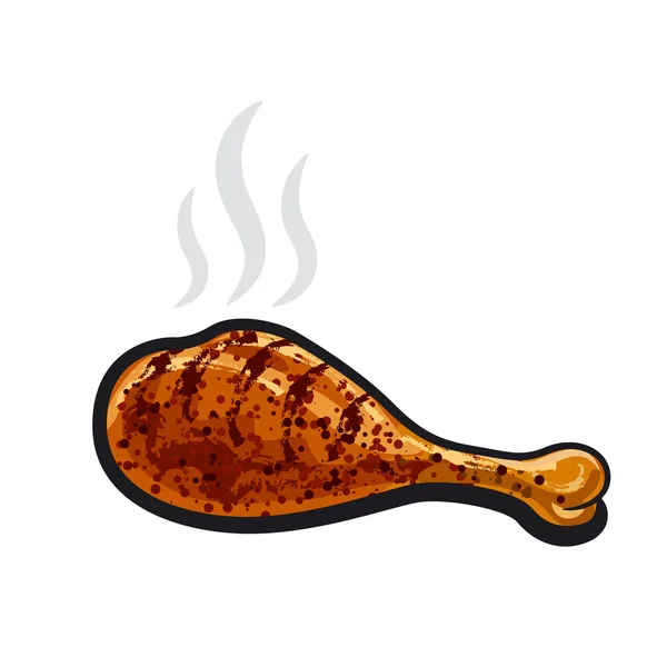 熱い鶏のドラムスティック — ストックベクタ