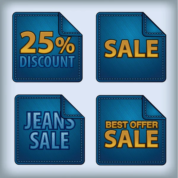 Jeans autocollants vente — Image vectorielle