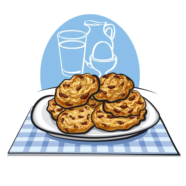 Oatmea cookie-k — Stock Vector