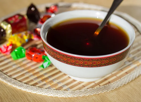 Čaj a sladkosti — Stock fotografie