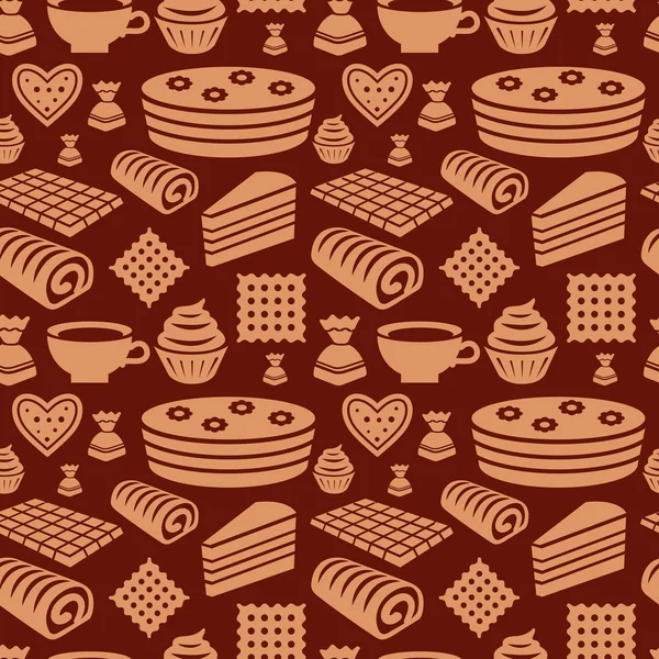 Confectionery seamless pattern — Stock Vector