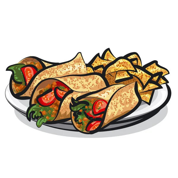 Fajitas — Vector de stock