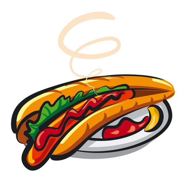 Hotdog — Stockvektor