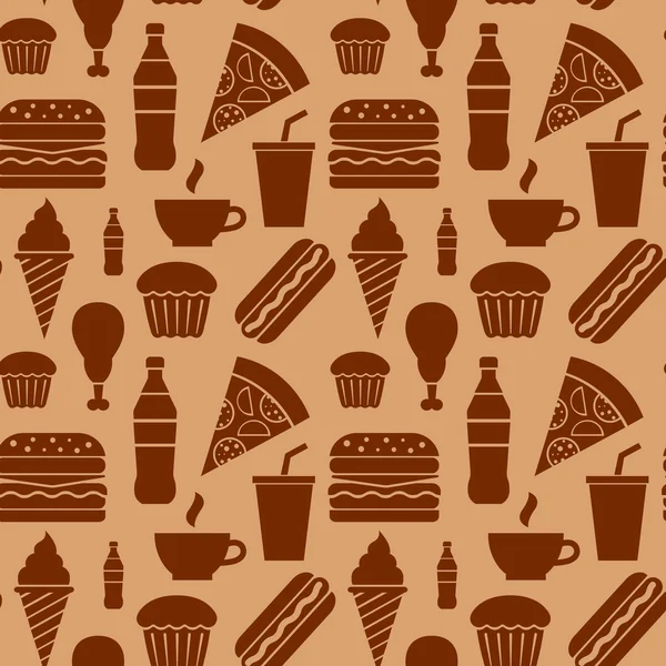 Patrón de comida rápida — Archivo Imágenes Vectoriales