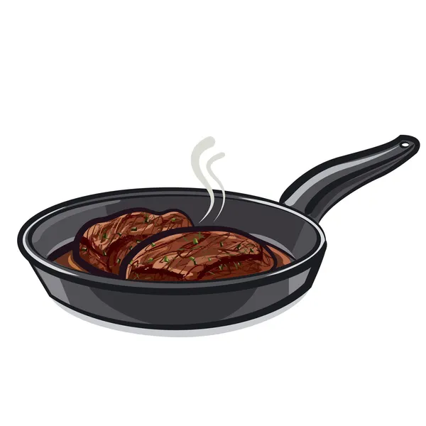 Filete asado — Vector de stock